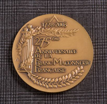 ARTHUS BERTRAND Médaille commémorative en bronze pour le 275ème Anniversaire de la...