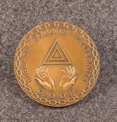 null Médaille en bronze gravée Centenaire des lois scolaires 1881-1981 au verso Liberté...
