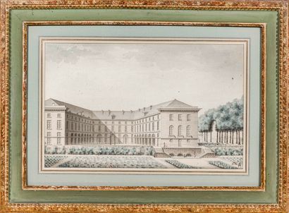 Pierre Antoine DEMACHY (1723 – 1807) Vues architecturées 

Deux dessins au crayon...
