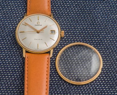 OMEGA Classic Geneva watch, the round one-piece case in 18K yellow gold (750 ‰),...