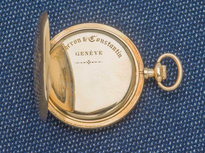 VACHERON & CONSTANTIN Montre de poche en or jaune 14 carats (585 ‰), cadran émaillé...