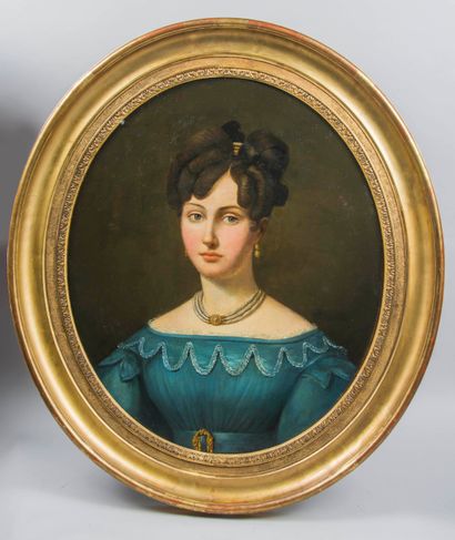 null Ecole française du XIXème siècle,

Portrait d'une dame de qualité

Huile sur...
