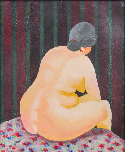G. CHAVAGNAC, Femme nue de dos

Huile sur toile signée en bas à gauche

47 x 38,5...