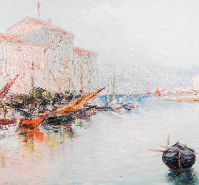 Italo GIORDANI (1882-1956), Canal à Venise

Huile sur panneau signé en bas à droite

92...