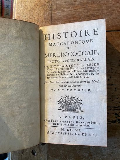 null [FOLENGO] Histoire Maccaronique de Merlin Coccaie, prototype de Rablais. Paris,...