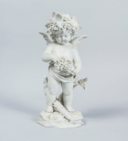 null Saxony porcelain biscuit showing a Love with bunches of grapes

H : 30,5 cm

Small...