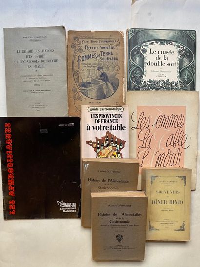 null [GASTRONOMY] Set of books on gastronomy and oenology. 18 volumes. Gottschalk,...