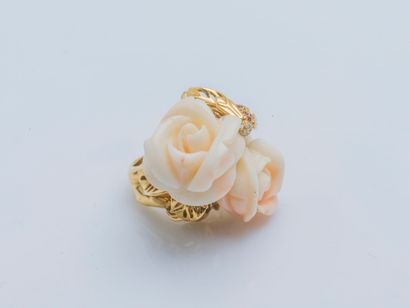 DIOR Bague de la collection Rose Dior Pré Catelan en or jaune 18 carats (750 ‰),...