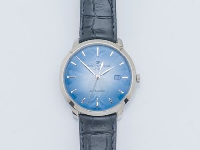 GIRARD PERREGAUX Classic watch model 1966 40 mm ref. 49555, the round steel case...