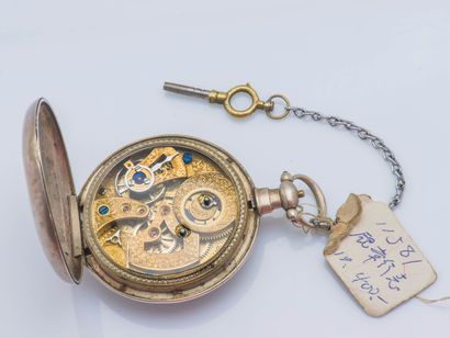 null A so-called Chinese silver pocket watch (925 ‰), Swiss work for the Chinese...