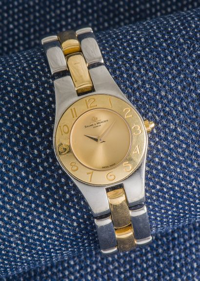 BAUME & MERCIER Ladies' watch bracelet model Linéa in 18K yellow gold (750 ‰) and...