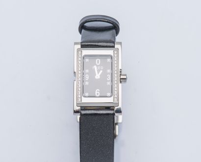 Fred 
FRED

Ladies' watch, model 36, rectangular steel case with screw-down back,...