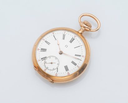 Cadran OMEGA Pocket watch in yellow gold 18 carats (750 thousandths), the back cover...