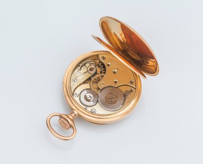 Cadran OMEGA Pocket watch in yellow gold 18 carats (750 thousandths), the back cover...