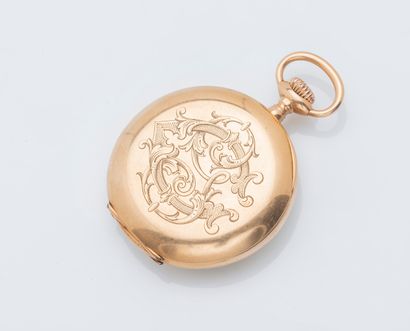 Cadran OMEGA Pocket watch in yellow gold 18 carats (750 thousandths), the back cover...