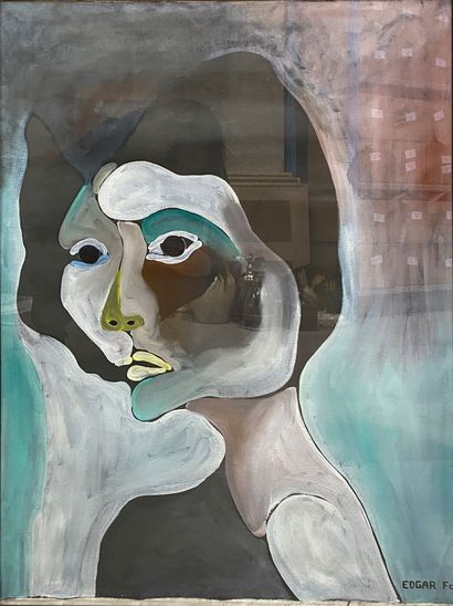 EDGAR FC, Portrait de femme

acrylique sur toile sous verre

75 x 56 cm à vue
