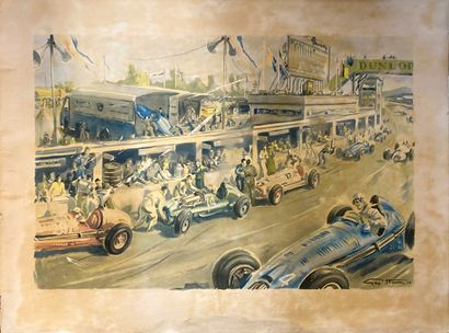 Geo Ham (1900 – 1972) Course automobile

Lithographie signee en bas à droite et datee...