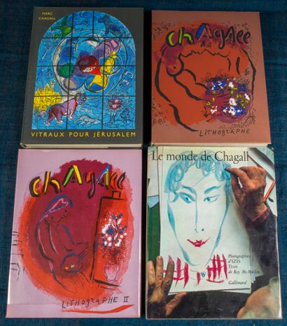 [CHAGALL] [CHAGALL] Set of 4 volumes bound in full cloth with illustrated jackets:...
