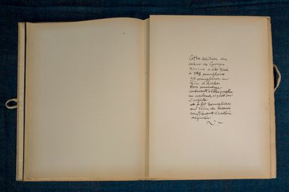 [BRAQUE] [BRAQUE] Notebook of Georges Braque 1917-1947. 
Paris, 1948, in-4 in sheets...