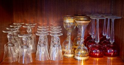 Lot of glassware including part of services...