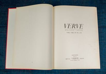 [Picasso] [PICASSO] Revue Verve. Vol. VIII (n°29/30). Vallauris, suite de 180 dessins...
