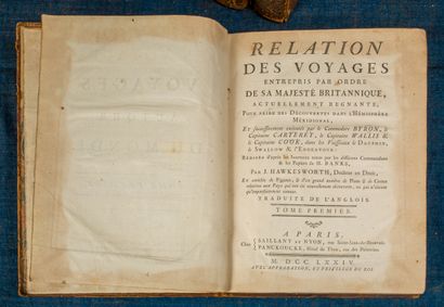 HAWKESWORTH Relation des voyages entrepris par ordre de sa Majesté britannique, actuellement...