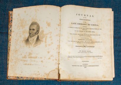 ELLIS Journal of the proceedings of the late Embassy to China.

London, 1817, in-4...