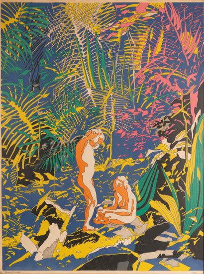 CUECO, Adam and Eve in the Garden of Eden

Lithograph signed lower right, artist's...
