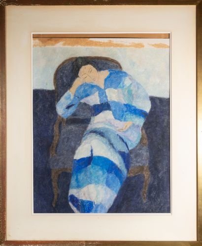 Pierre BONCOMPAIN (1938), Femme endormie

Pastel sur papier

58 x 48 cm à vue