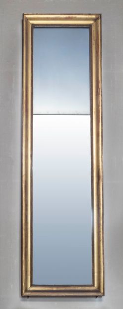 null Grand miroir rectangulaire en bois doré 

170,5 x 48,5 cm