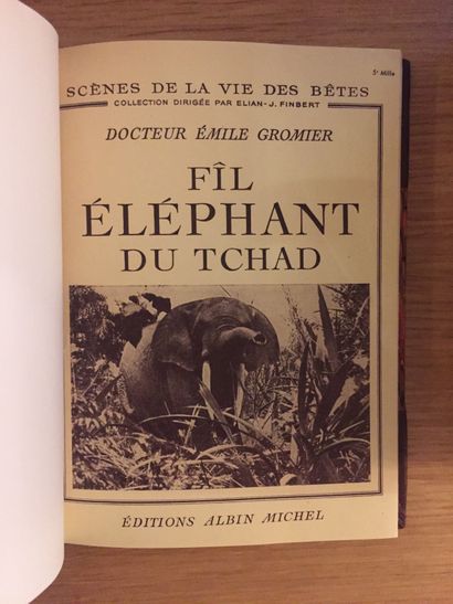 GRANDE CHASSE GRANDE CHASSE. AFRIQUE.— GROMIER. Fîl éléphant du Tchad. 1948.– La...