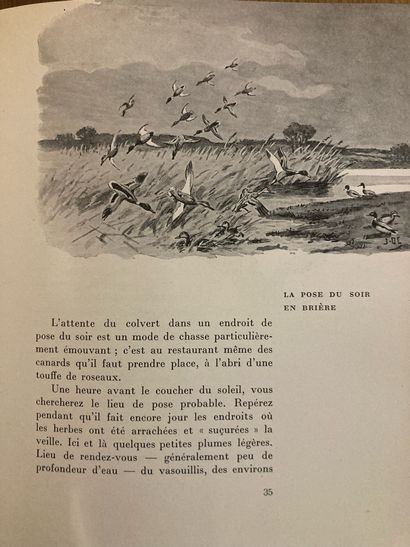 WITT WITT. Chasses de Brière. Paris, La Bonne idée, 1936 ; in-4, ½ basane à coins...