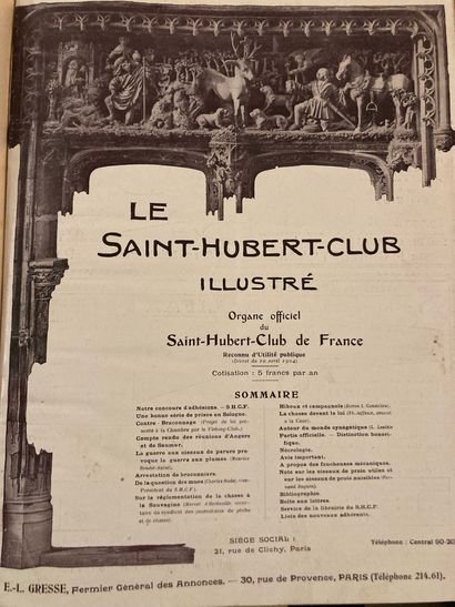 SAINT-HUBERT CLUB DE FRANCE SAINT-HUBERT CLUB DE FRANCE. Paris, 1906-1914. 1920-1924....