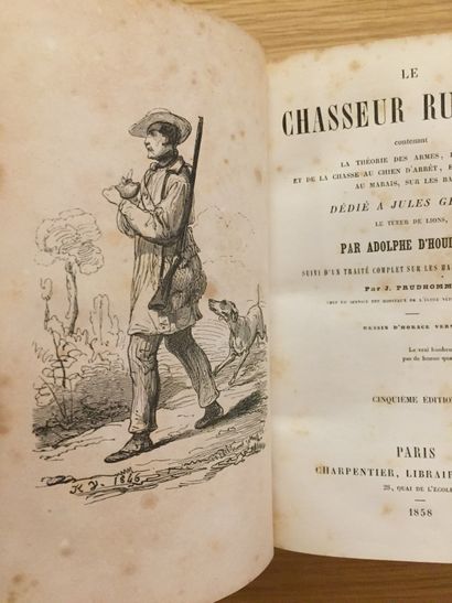 CHASSE À TIR CHASSE À TIR.— D’HOUDETOT. Le chasseur rustique. 1858. Piqûres.– SIMON....