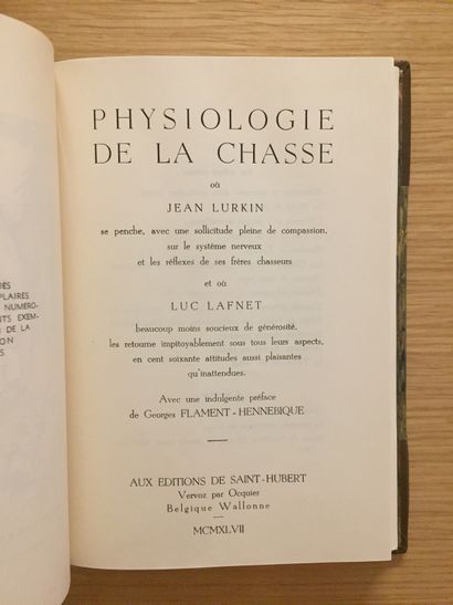 LURKIN LURKIN. Chasses joyeuses. 1936.– Dernières chasses en zigzag d’avant l’an...