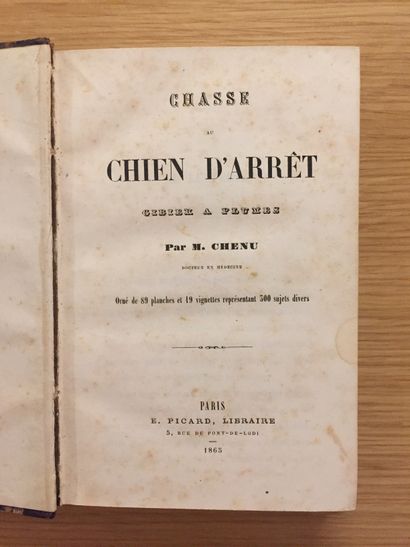 CHASSE À TIR CHASSE À TIR.— CHENU. Chasse au chien d’arrêt. 1865.– JOURDEUIL. Chasses...