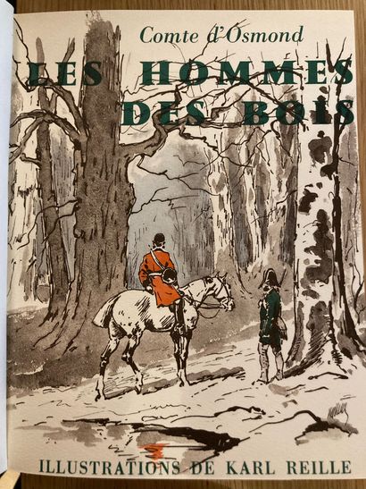 D’OSMOND D’OSMOND. Les hommes des bois. Paris, Hazan, 1957 ; in-4, ½ basane à coins...