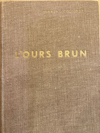 COUTURIER COUTURIER. L’ours brun. Grenoble, 1954 ; in-4, percaline éditeur. Illu...