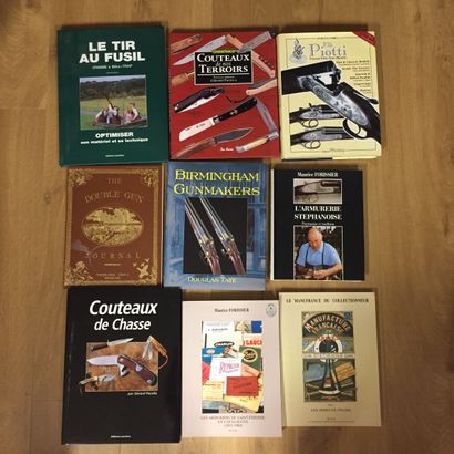 ARMES DE CHASSE, TIR & COUTEAUX HUNTING, SHOOTING & KNIVES. 17 modern volumes.
