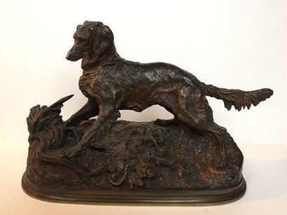 Pierre Jules MENE (1810-1879) Chien épagneul (Sylphe)

Bronze à patine brune signé...