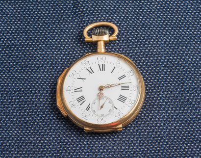 Pocket watch in yellow gold 18 carats (750...