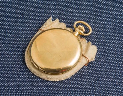 ZENITH Montre de poche dite savonnette en or jaune 18 carats (750 ‰) de forme ronde,...