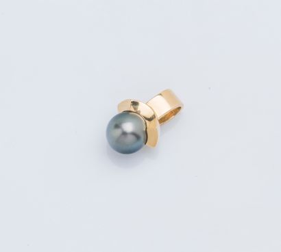 null 18K yellow gold pendant (750 ‰) adorned with a Tahitian pearl.

Gross weight...