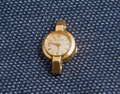 JAEGER-LECOULTRE Round 18K (750 ‰) yellow gold ladies' watch case, the gray dial...