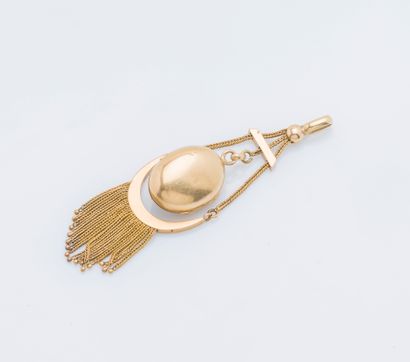 null Pendant in yellow gold 18 carats (750 thousandths) composed of a medallion souvenir...