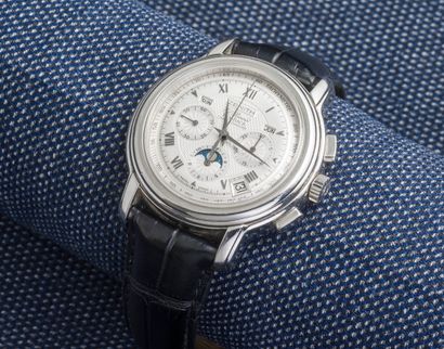 ZENITH, vers 2006 Chronomaster chronograph ref: 03 1240 4001 with moon phase and...
