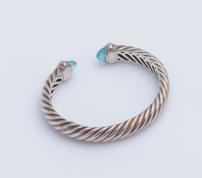 DAVID YURMAN Bracelet open rush model "twisted cuff" in silver (925 ‰), the ends...