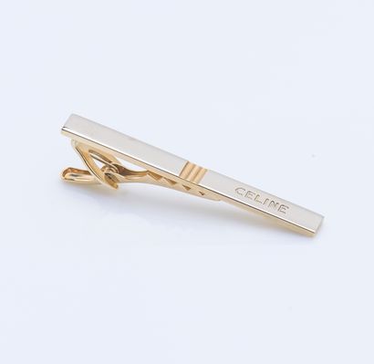 CELINE, Pince à cravate en métal doré et argenté

L : 6 cm