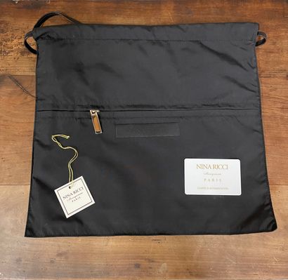 Nina RICCI Set of 3 bags including 

- Bag model NALYA in nylon and black leather...