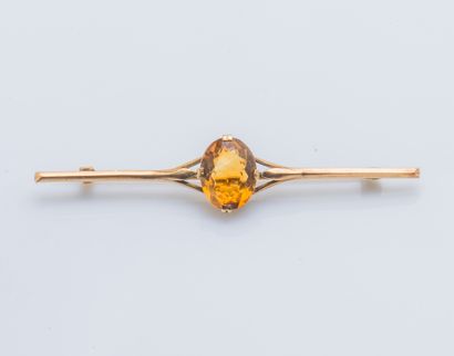 
Brooch barrette in yellow gold 14 carats...